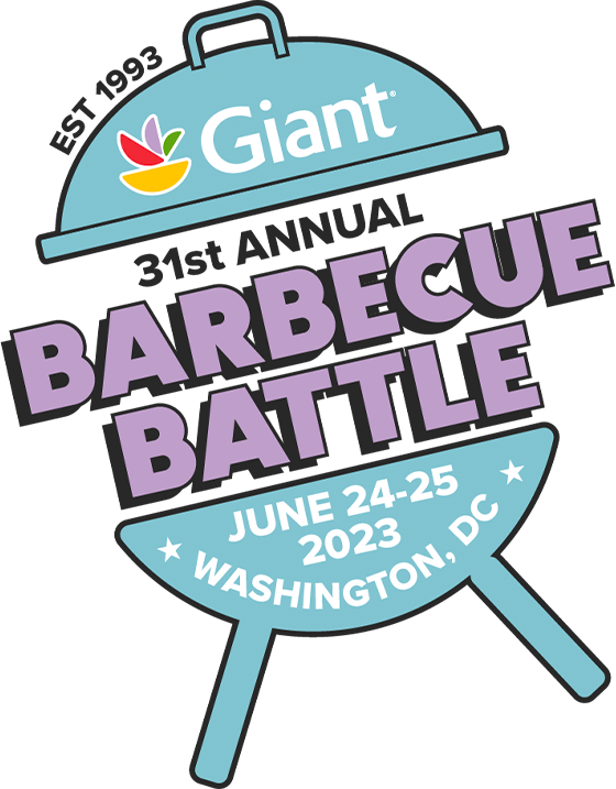 BBQ Battle 31st Annual Presented by Giant Foods on June 24 - 25th 2023 in Washington DC Logo